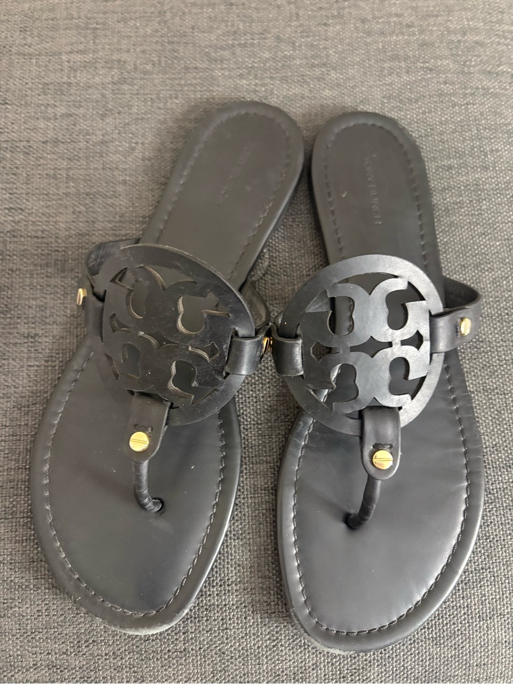 Black Tory Burch Slides Size 10M Pre Owned